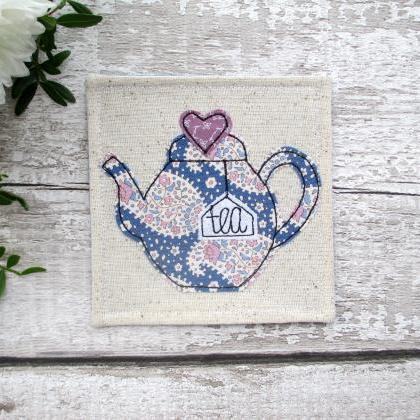 Fabric Teapot Coaster, Tea For One Gift Idea