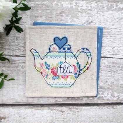 Teapot Coaster, Tea For One Gift Id..