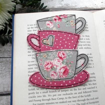 Fabric Bookmark, Bookish Tea Lover ..
