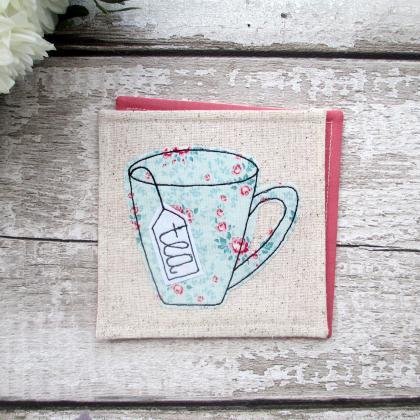 Floral Tea Coaster, Retirement Gift, Tea Lover..