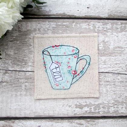 Floral Tea Coaster, Retirement Gift, Tea Lover..