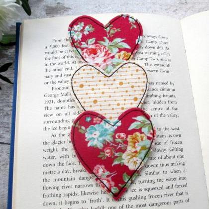 Heart Trio Bookmark, Reading Gift F..