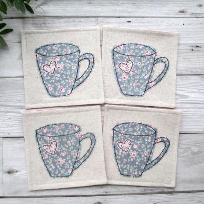 Coaster Set, Home Gift For A Tea Or Coffee Lover