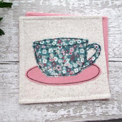 Floral Coaster, Gift For A Tea Or Coffee Lover
