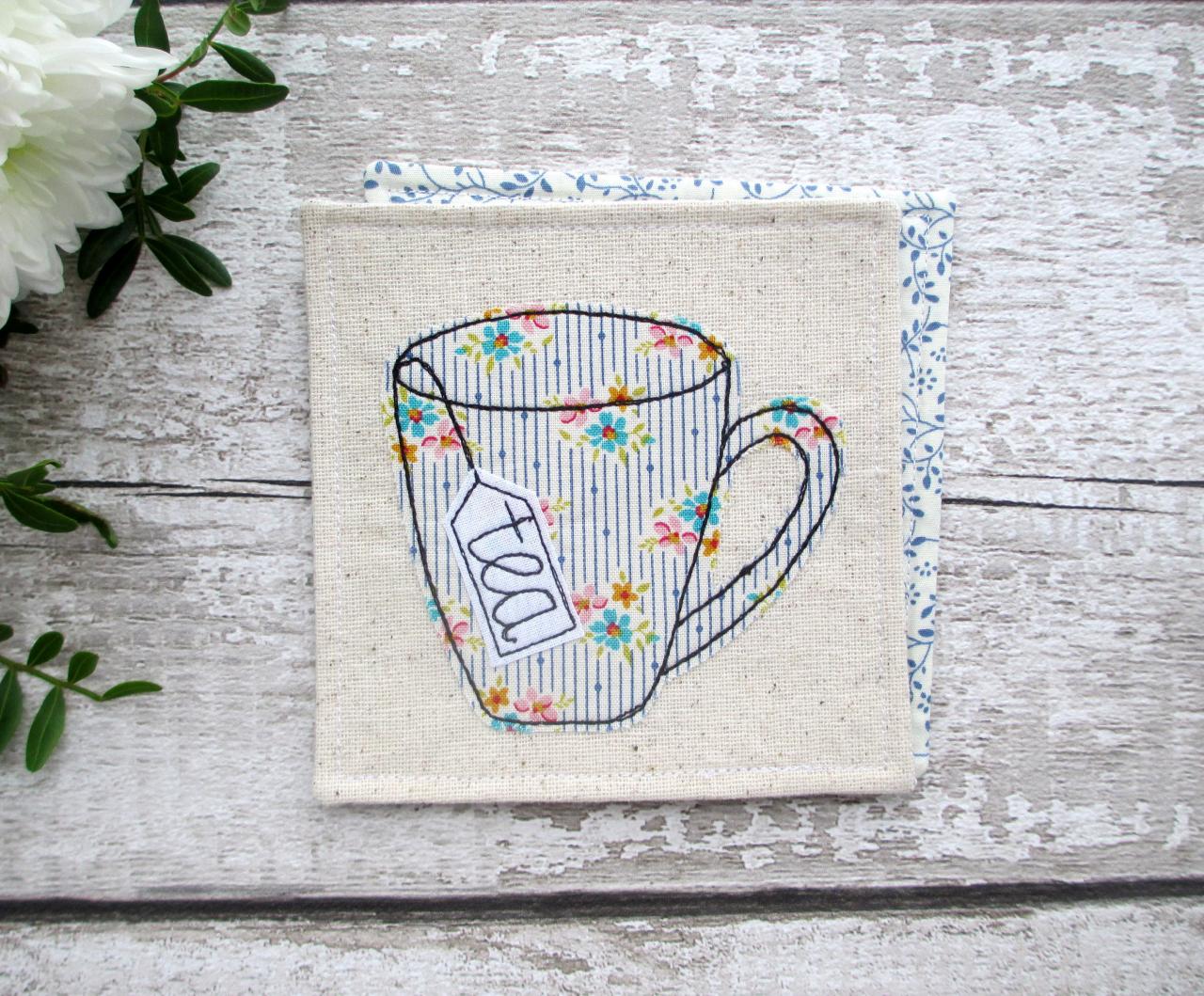 Fabric Mug Coaster, Tea Gift