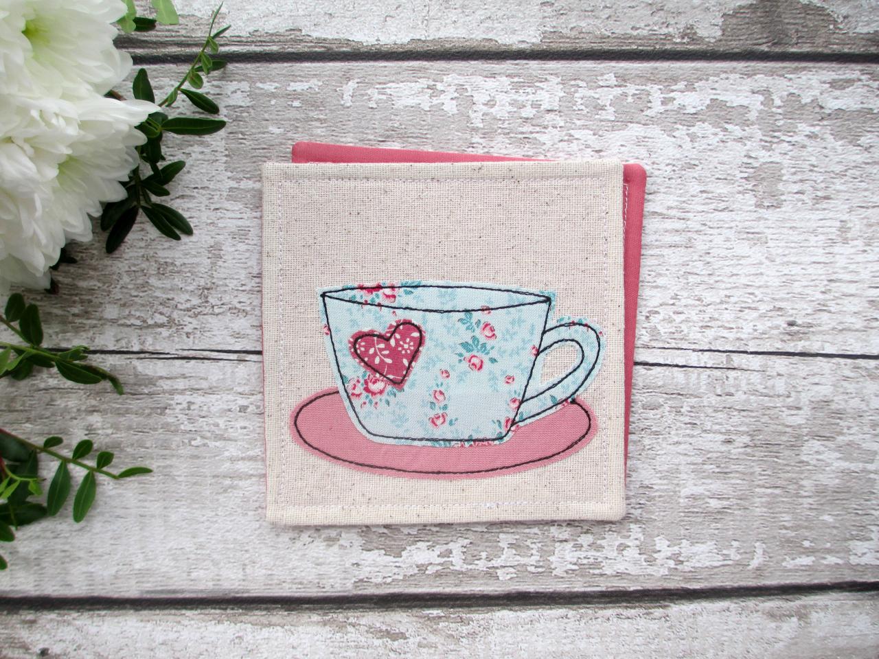 Coaster, Fabric Coaster For A Coffee Lover