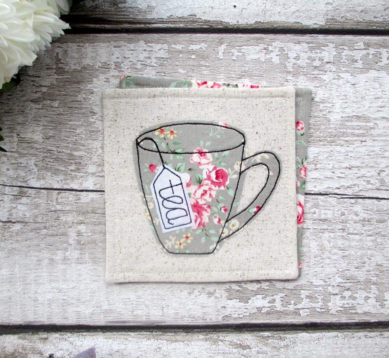 Tea Coaster, Tea Lover Gift, Shabby Chic Housewarming Gift