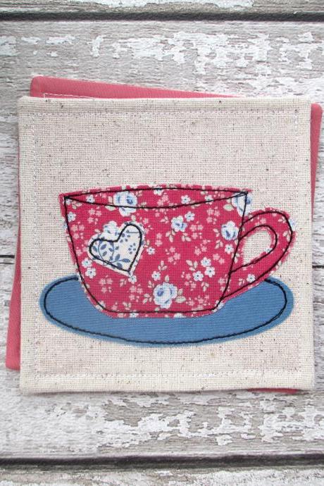 Tea Cup Coaster, Retirement Gift For A Coffee Lover