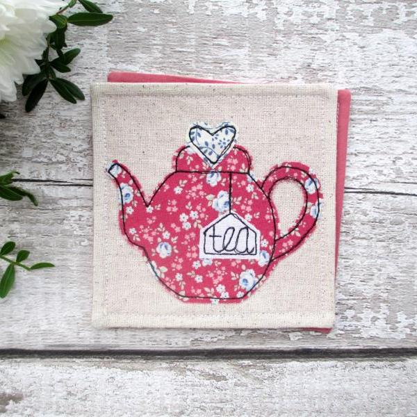 Teapot Coaster, Tea For One Gift Idea